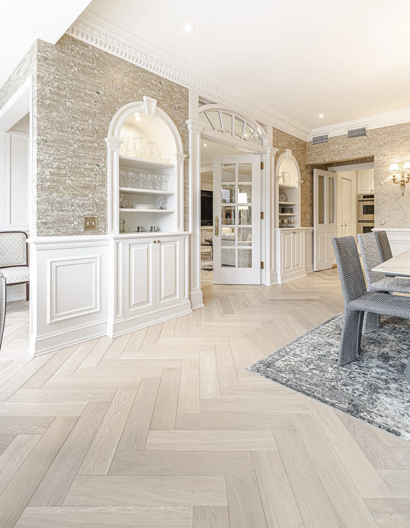 European White Oak flooring in a completed architectural interior