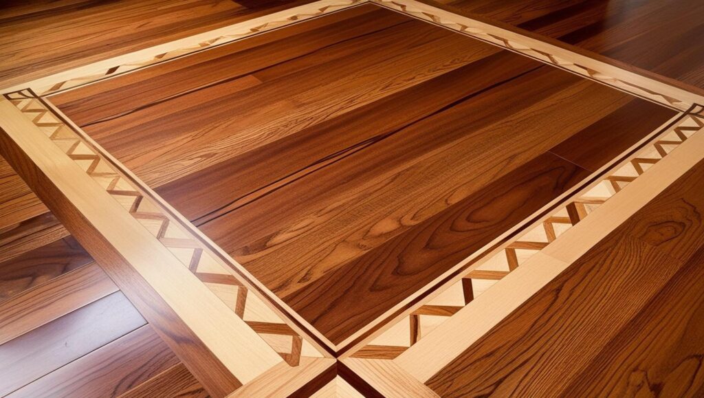 Inlaid Borders hardwood floor 