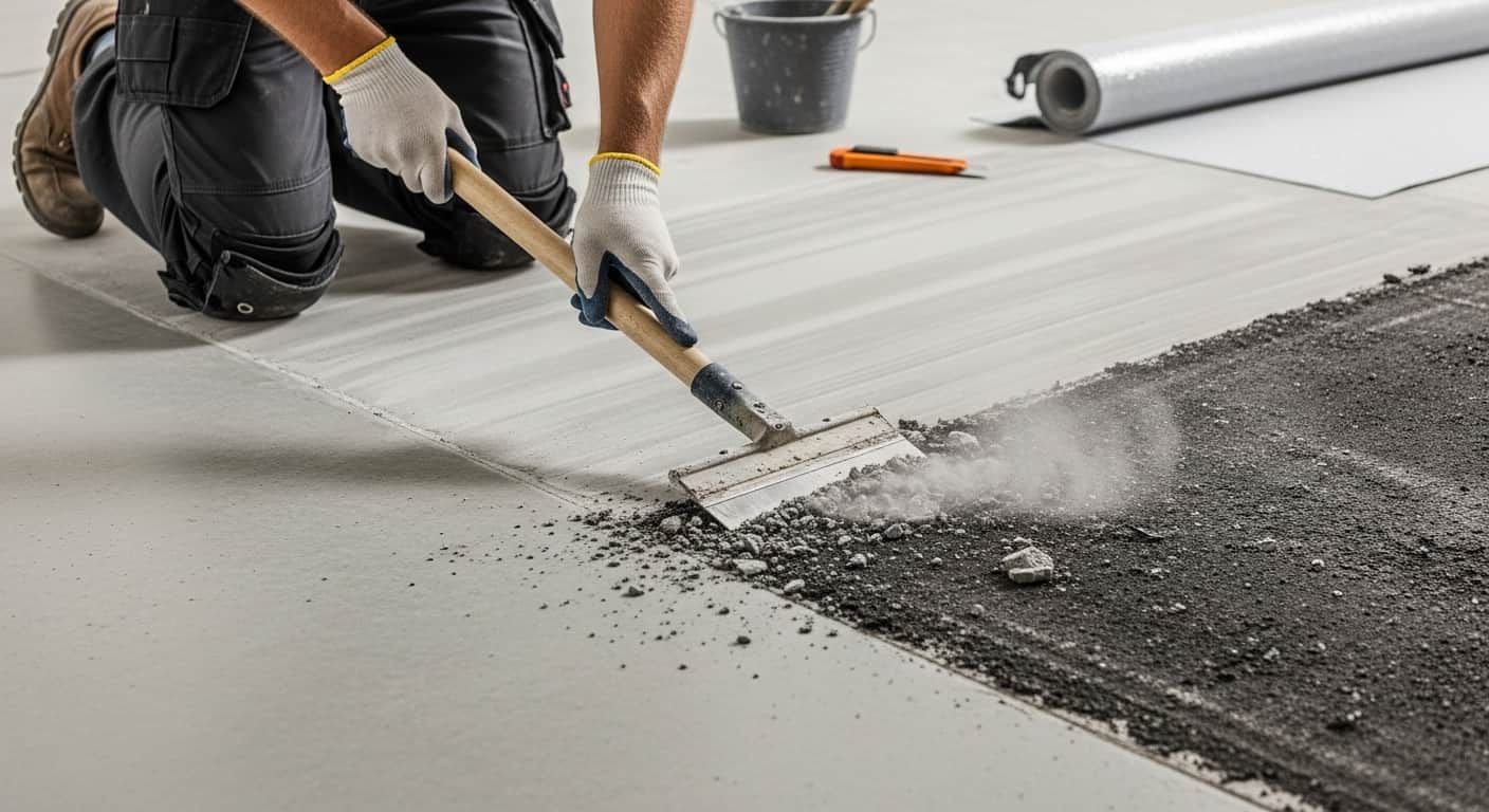 hardwood floor installation over concrete