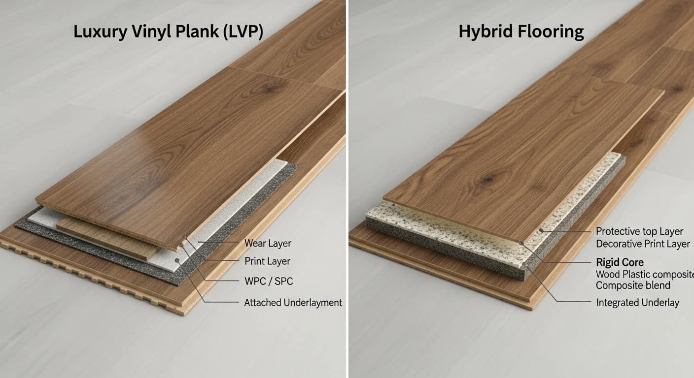 luxury vinyl vs hybrid flooring