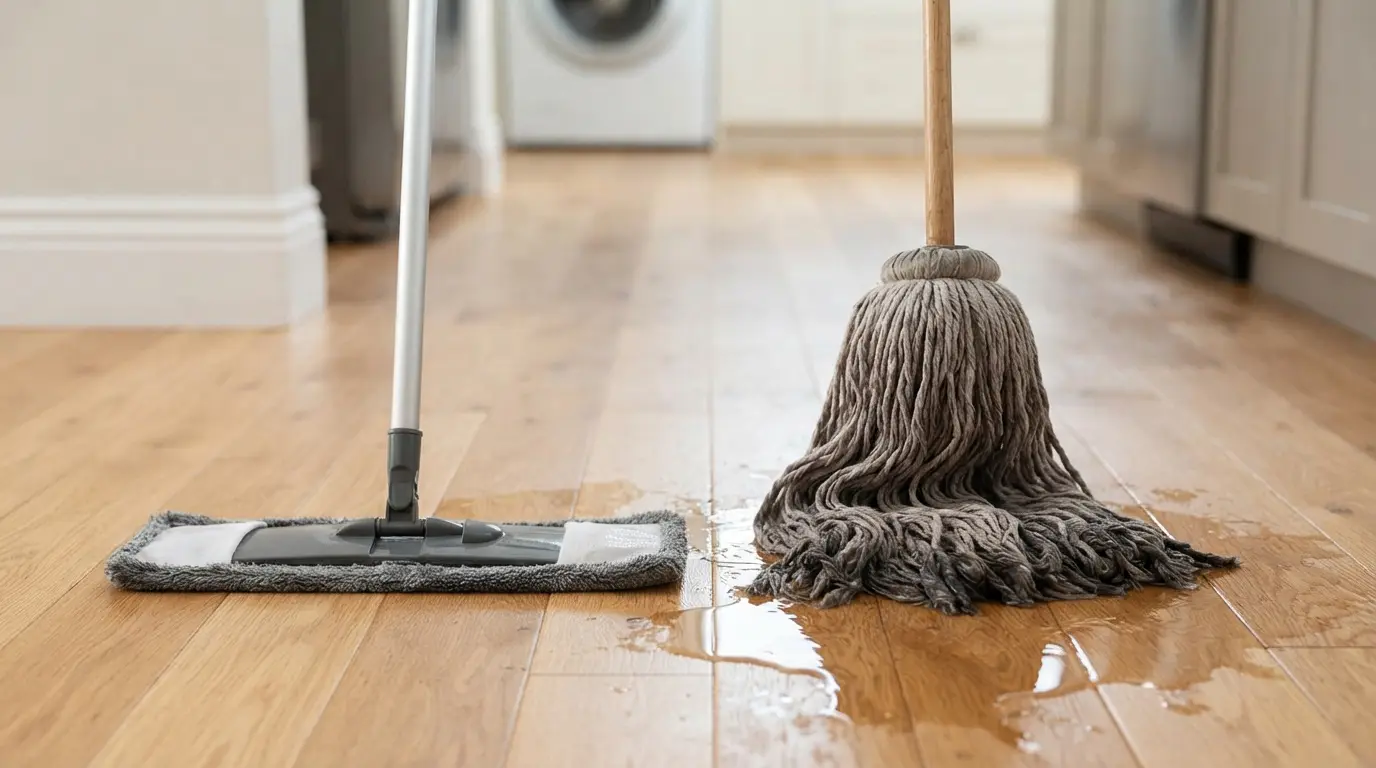 How to Mop Hardwood Floors Without Causing Water Damage 1 Damp Mop vs Wet Mop
